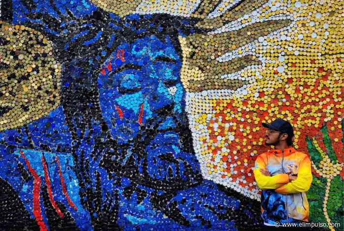▷ #VIDEO Elaboraron mural del Santo Cristo de La Grita con más de 20.000 tapas #7Ago - El Impulso