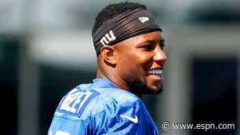 Best of Sunday at NFL training camps: Giants' Saquon Barkley turning heads, Titans' Derrick Henry breaking helmets