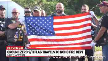 Ground Zero flag makes appearance at Northampton Fire Department before retirement - Western Massachusetts News