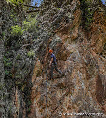 Climber On Rock Face At Las Conchas Trail In The Jemez Mountains Sunday Afternoon - Los Alamos Reporter