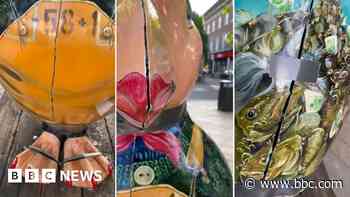Hull art trail puffin statue damaged by vandals - BBC
