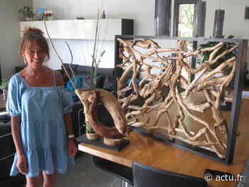 Près de Pont-Audemer, elle conçoit et réalise d'artistiques objets en bois flotté - L'Eveil de Pont-Audemer