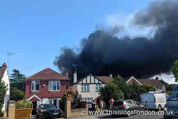 Birchwood Road Dartford fire: Smoke billows from trees