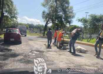 ¡No duró!, reparación de avenida Circuito Presidentes en Xalapa - Imagen de Veracruz