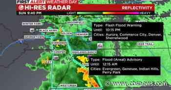 Colorado Weather: New Flash Flood Warning for Denver into Aurora - CBS Colardo