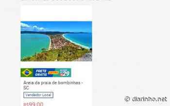 Na Shopee - Anúncio vende areia da praia de Bombinhas - DIARINHO