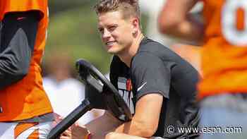 Burrow 'feeling better,' begins throwing at camp