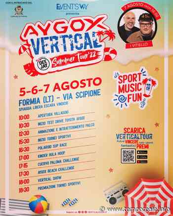 Formia / "Vertical Summer Tour", per la prima volta in arrivo sulla spiaggia di Vindicio | temporeale quotidiano - Temporeale Quotidiano