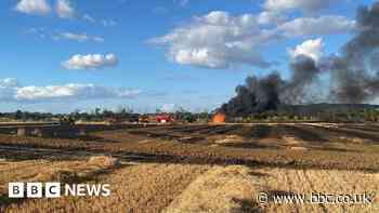 Fire destroys acres of corn in north Dorset farmland