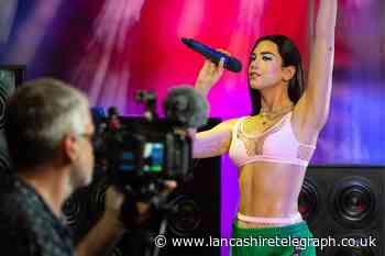 Blackpool: Dua Lipa arrives at Madame Tussauds