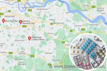 The drug-related deaths recorded in south east London
