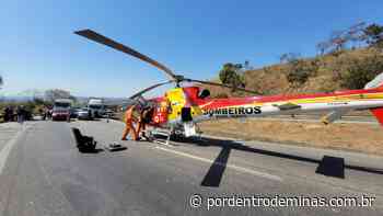 Motociclista fica gravemente ferido após acidente na BR-262, em Juatuba - Por Dentro de Minas