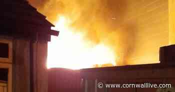Torpoint residents evacuated from burning row of houses - Cornwall Live