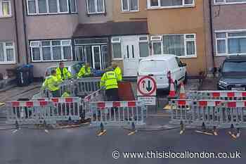 Thornton Heath: Gas engineers pictured in Galpin's Road last week