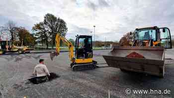 Im Stadion An der Oberau in Bad Hersfeld rollen die Bagger - hna.de