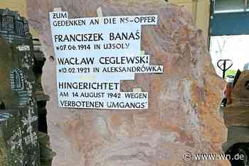 Gedenkstein ehrt hingerichtete polnische Zwangsarbeiter
