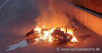 Bad Waldsee: Motorroller brennt im Hopfenweilerweg - Schwäbische