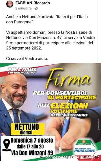 Stasera si firma a Nettuno per sostenere Italexit per l’Italia di Paragone - Il Clandestino Giornale