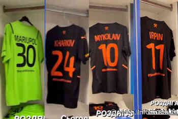 Roma Shakhtar, le maglie della squadra ucraina con i nomi delle città bombardate al posto di quelli dei giocatori - Il Riformista Video