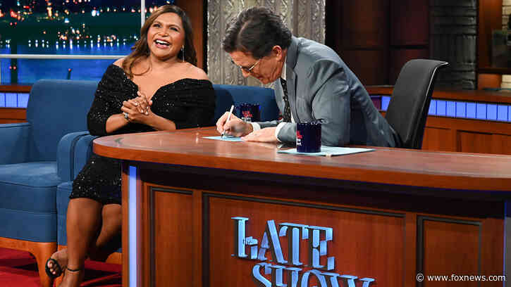 Stephen Colbert and Mindy Kaling joke about rumored beef