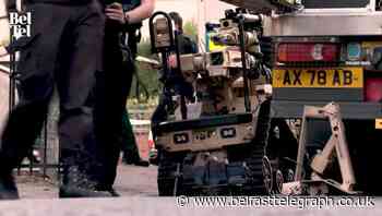 Watch: ATO robot inspects object at centre of west Belfast security alert