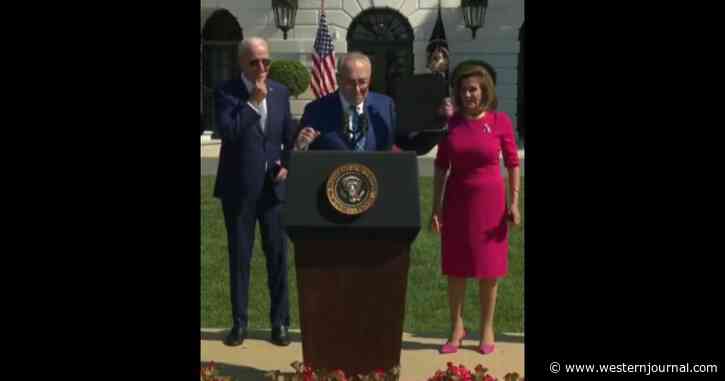 Watch: It Only Takes 4 Seconds for Biden to Seemingly Forget He Just Shook Schumer's Hand