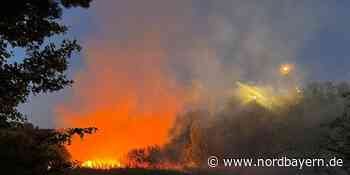 Feuer in der Tongrube Marloffstein: 120 Einsatzkräfte kämpfen gegen die Flammen - Nordbayern.de