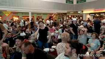 UK weather: Luton Airport packed as high temperatures damage runway - Sky News