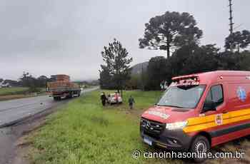 Carro e caminhão colidem na BR-280 em Irineópolis - Canoinhas Online
