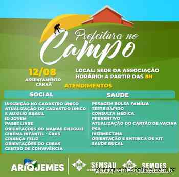 Ariquemes: Projeto Prefeitura no Campo acontecerá no Assentamento Canaã nesta sexta-feira (12) - Ariquemes Online