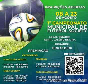 Ariquemes: Inscrições abertas para o 1º campeonato municipal de futebol society - Ariquemes Online