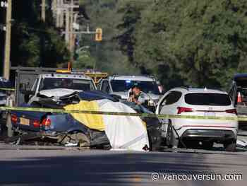 Two die in three-vehicle crash along Langley-Surrey border - Vancouver Sun