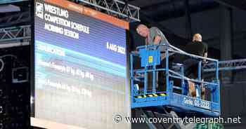 Chaos as cover falls from roof at CBS Arena in Coventry as wrestlers clash - Coventry Live