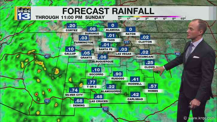 Drier air will limit rain across northern New Mexico later this week