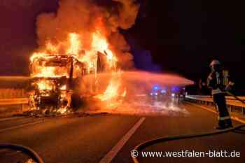 A33 bei Borchen nach LKW-Brand wieder frei - Westfalen-Blatt