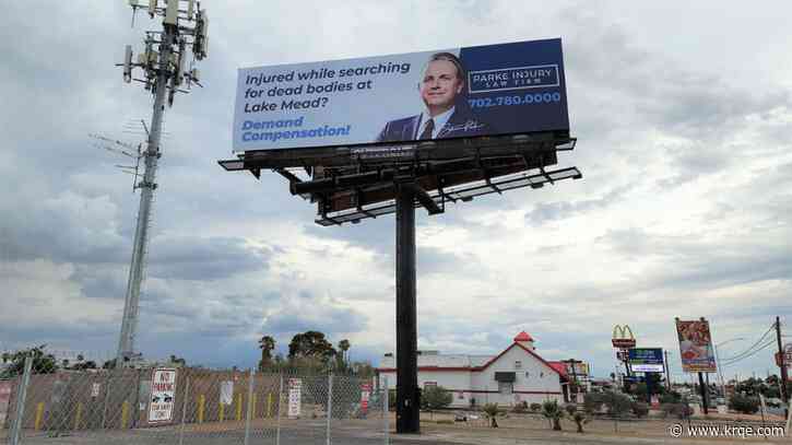 'Dead bodies at Lake Mead': Las Vegas law firm turning heads with new billboard