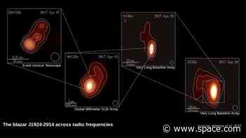 Violent supermassive black hole with twisting jet may help Milky Way observations