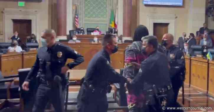 LA City Council Meeting Turns Chaotic When Audience Member Charges Toward Council President