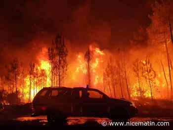 Incendies en Gironde: les images impressionnantes de la reprise du feu qui a brûlé 6.000 hectares près de Landiras