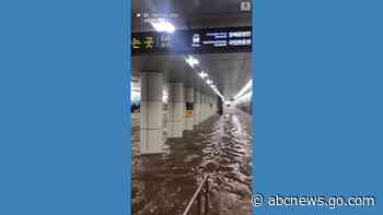 WATCH:  Heavy rain floods South Korea's capital city