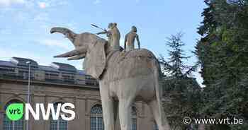 Reusachtig beeld van olifant aan Afrikamuseum in Tervuren wordt gerestaureerd - VRT NWS
