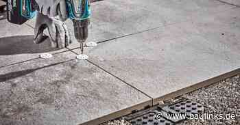 Plattenlager von Steuler für keramische Terrassenplatten auf Splitt