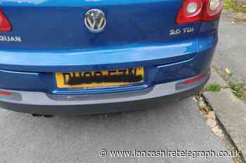 Man arrested after car number plates spray painted in Lancaster and Morecambe