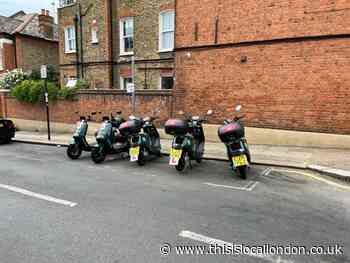 HumanForest EMopeds taking up parking spaces on Barnard Road