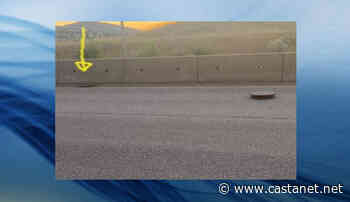 Dislodged manhole cover damages vehicle on Highway 1 in Kamloops - Kamloops News - Castanet.net