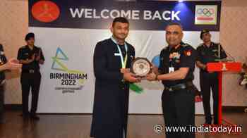General Manoj Pande felicitates Army sportspersons part of Commonwealth Games - India Today