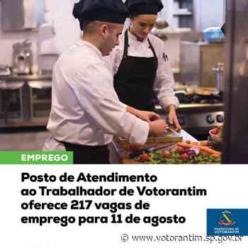 PAT de Votorantim oferece 217 vagas... - Prefeitura de Votorantim (.gov)