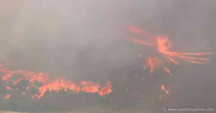 'Nothing Like We've Ever Seen Before': News Cameras Capture 'Fire Tornado' Emerging from Wildfire
