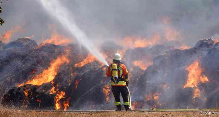 Brand von 280 Strohballen in Oberkirch: Bahnstrecke über Stunden gesperrt - BNN - Badische Neueste Nachrichten