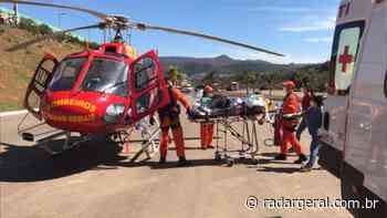 Itabirito: homem de 68 anos cai de 6 metros de altura é e levado de helicóptero para o João XXIII - Radar Geral Itabirito